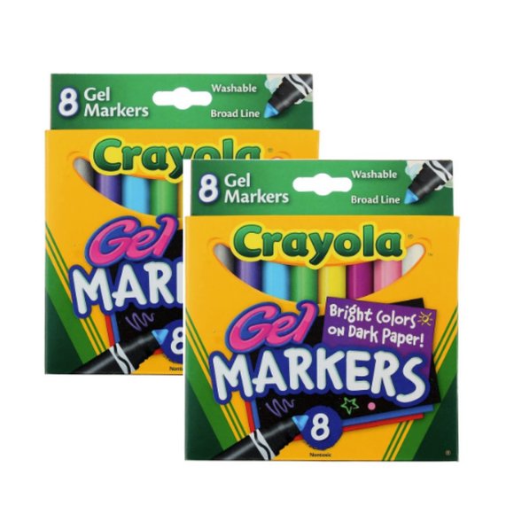 Crayola Toys New 2 Pack Crayola 8 Count Gel Fx Washable Markers